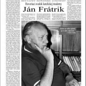 Hovoriaci svedok katolíckej moderny