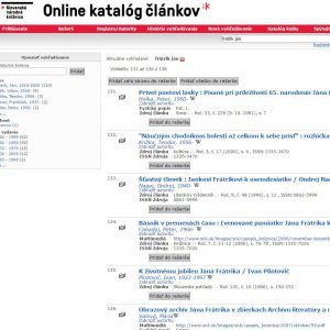 Slovenská národná knižnica Martin – články